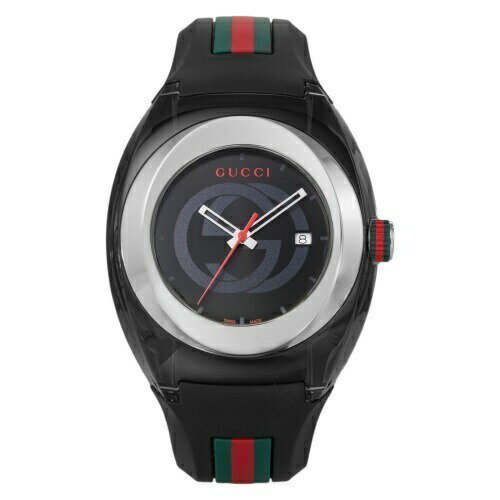 Rakuten - 【期間限定】 グッチ GUCCI SYNC シンク 腕時計 YA137101 ブラック インターロッキングG WGGG ウェブライン 赤緑レッドグリーンシェリー ブレス メンズ レディース ユニセックス 売れ筋