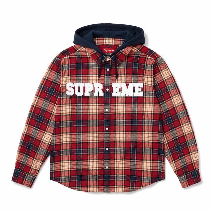ピ*☆様 Supreme チェック柄フード付きシャツ M 楽天市場】supreme