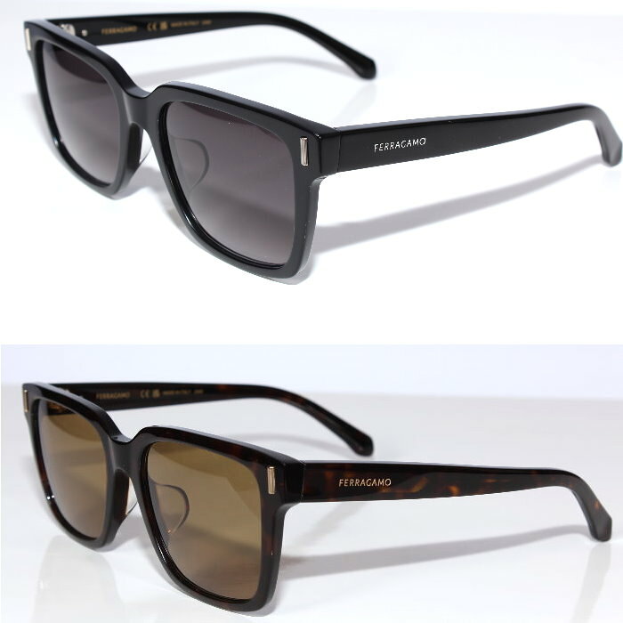 Ferragamo フェラガモ サングラス SF2044SLB ブラック/001 ダークトータス（べっ甲柄）/242 ウェリントンシェイプ ロゴメタル アジアンフィット アイウェア UVカット 紫外線対策 メンズ レディース ユニセックス 売れ筋