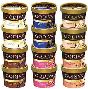 ゴディバ アイス GODIVA カップアイス 12個セット（6種×各2個） ミニカップ 90ml お中元 高級 アイスクリーム 高級アイス 内祝い 詰め合わせ お取り寄せ 誕生日 ご褒美スイーツ まとめ買い ギフト 記念日 プレゼント バニラ 御中元 暑中見舞い