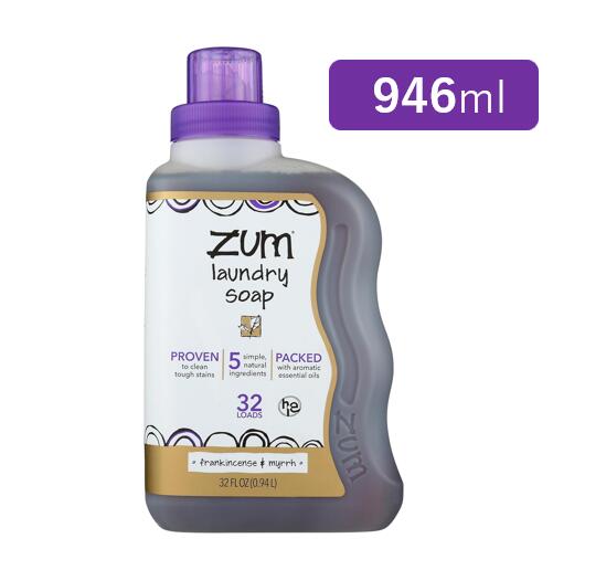 【送料無料】 zum clean 洗剤 ツムクリーン 946ml Indigo Wild 洗濯洗剤 Aromatherapy Laundry Soap Frankincense & Myrrh 32 fl oz 液体洗剤で人フランキンセンス&ミルラ インディゴワイルドのサムネイル