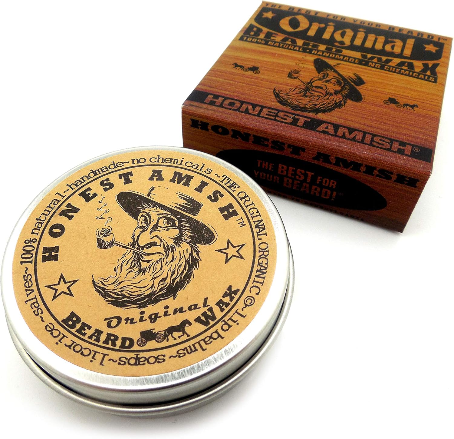 Honest Amish オリジナル髭用ワックス60ml（2オンス） - 天然成分、オーガニック材料100% ヒゲ用 ワックス cuppingroom-10000495 Cupping Room 楽天市場店 サンプル画像2