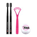 クラプロックス ブラックイズホワイト 歯ブラシ&粉歯みがき3g&舌ブラシのセット スイス製歯ブラシ お試し プレゼント ギフト 送料無料