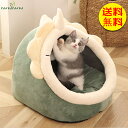 【送料無料】キャットハウス ドーム型 恐竜 猫用品 クッション付 ペットベッド ドーム 猫用ベッド ペットハウス ネコ ねこ 春夏 秋冬 四季通用 猫ハウス 暖か ペットハウス 室内用 L