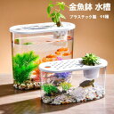 【送料無料】金魚鉢 水槽 プラスチック 亀水槽 カメ 水槽 飼育ケース 透明 軽量 可愛い ミニ 多機能 観葉植物おしゃれ 容器 大容量 水族館 室内アイテム アクアリウム 家庭 応接室 営業所 ベタ メダカ アカヒレなど アクセサリー 砂あび 11種サイズ