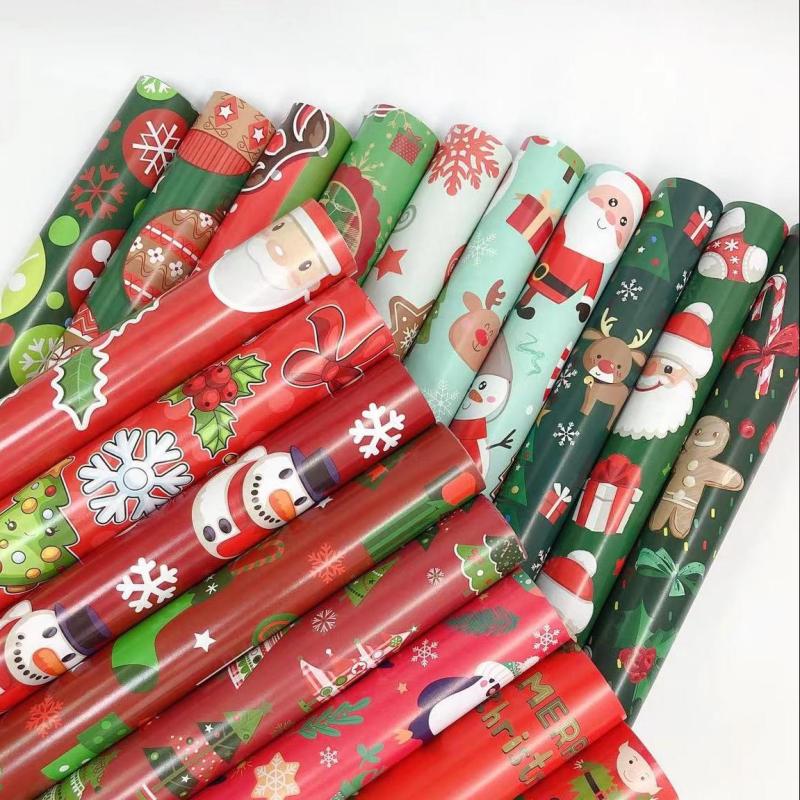 【単品購入不可】【ラッピングご希望商品と一緒にご注文下さい】クリスマス ラッピングペーパー 包装紙 2枚セット 包装資材 梱包材 ラッピング クリスマスプレゼント ラッピングDIY 材料パッケージ 縦528×横750mm