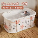 【送料無料】折りたたみ 浴槽 バスタブ ポータブル 120×58×54cm ポータブルバスタブ 組立不要 桜 鯉 コンパクト プール 折りたたみバスタブ 大人 ...