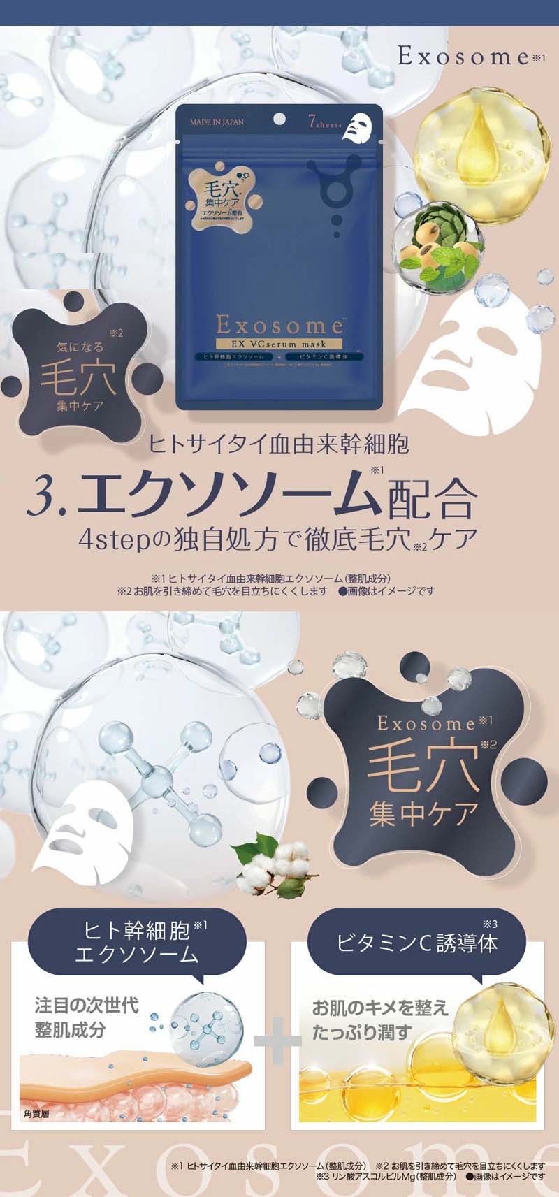 乐天商城 - 【メール便送料無料】ジャパンギャルズ　＜EXO LABO EX VCセラムマスク 7P＞（ブルー）エクソラボ＞