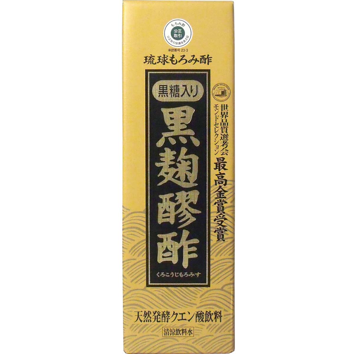 商品説明商品詳細黒麹醪酢 720mL区分：清涼飲料水内容：720mL ※パッケージデザイン等は予告なく変更されることがあります。 【黒麹醪酢 720mLの商品詳細】 ●泡盛製造元ならではの天然発酵クエン酸飲料 ●米、黒麹菌、酵母、水を用いて造られる沖縄特産の名酒泡盛。この泡盛を造る過程で蒸留した後の「醪(もろみ)」を用いて製造されるのが天然発酵クエン酸飲料「黒麹醪酢」です。 ●黒麹醪酢には、クエン酸を主にアミノ酸など健康維持や美容サポートに有用といわれている成分が含まれています。 ●世界品質選考会モンドセレクション最高金賞受賞 【召し上がり方】 ・お好みで適度に薄めてお飲みください。 ・添付の計量カップ(約30mL)で1日2～3杯を目安にお飲みください。 ・本製品は加熱殺菌された密封容器包装ですので開栓前は常温でも保存できますが、開栓後の日持向上とおいしくお飲みいただくために一旦冷やした後の開栓をおすすめします。 【注意事項】 ・アルコール分は含まれておりません。 ・沈殿物が出ることがありますが、品質上なんら問題はありません。よく振ってお飲みください。 ・医薬品ではありませんので、健康な方も安心してお飲みいただけます。 ・まれに体質に合わないこともありますので、体調の優れない場合は一時利用を中止した上で、医師にご相談下さい。 ・開栓時、キャップで手を傷つけないようご注意ください。 ・賞味期限は製造日より1年間です。(未開栓の場合) ・開栓後は冷蔵保存にてお早めにお飲み下さい。 ・開栓前でも直射日光や高温多湿の場所は避けて下さい。開栓後はキャップをしっかり締めて、冷蔵庫(10度以下)に立てて保存して下さい。 ・本製品は季節や気候の変化により風味が若干異なる場合があります。 ・食生活は、主食、主菜、副菜を基本に、食事のバランスが重要です。 賞味期限等の表記について 「西暦年/月/日」の順番でパッケージに記載。原材料名 米醪、三温糖、砂糖、加工黒糖、黒糖 原産国製造販売元 日本ヘリオス酒造 905-0024 沖縄県名護市字許田405お客様相談室 0120-41-3975 広告文責キュアライフジャパン株式会社お問い合わせ先 0574-50-8306