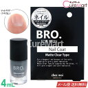 BRO. ネイルコート マットクリア つやなし 4mL 日本製【メール便送料無料】BRO. FOR MEN メンズ マニキュア 無色透明 爪 ケア ネイルケア ネイル 美容液 ネイル保護 Nail Coat 男性用 シェモア