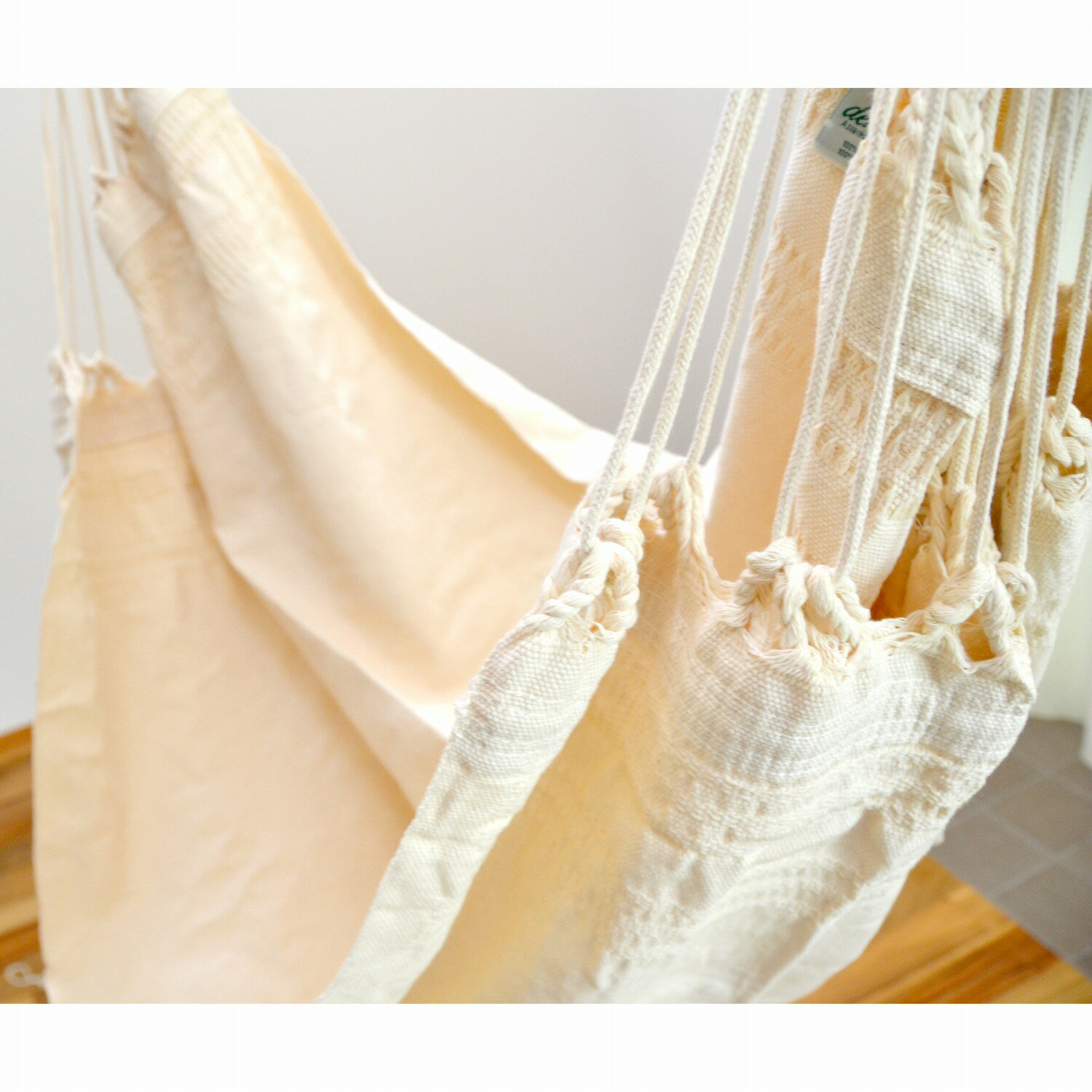 ハンモックライフ 1452 ブラジリアン チェア ハンモック フリンジ無し オフホワイト 室内 グランピング キャンプ キュリアス ブラジリアン オーガニック おしゃれ タッセル ブランド コットン