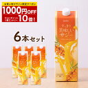 【4/9 20時～限定クーポン＆エントリーでP10倍】すっきり美味しいサジー 1000ml お得な6本セット 鉄分補給 SajiOne アミノ酸 リンゴ酸 ミネラル ドリンク ゆず オレンジ 飲みやすいサジージュース シーベリー 沙棘 紙パック サジーワン 送料無料