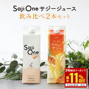 【5/1限定 最大11%OFFクーポン&抽選でP100%バック】サジーワン サジージュース 飲み比べ2本セット すっきり美味しいサジー 柑橘ブレンド SajiO...