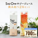 【最大700円OFFクーポン配布 8/13 0:00 - 8/17 23:59】サジーワン サジージュース 飲み比べ2本セット すっきり美味しいサジー 柑橘ブレンド SajiOne 鉄分 鉄分補給 ゆず オレンジ アミノ酸 ビタミン ドリンク スーパーフルーツ 沙棘 無添加 栄養補給 美容 健康 豊潤
