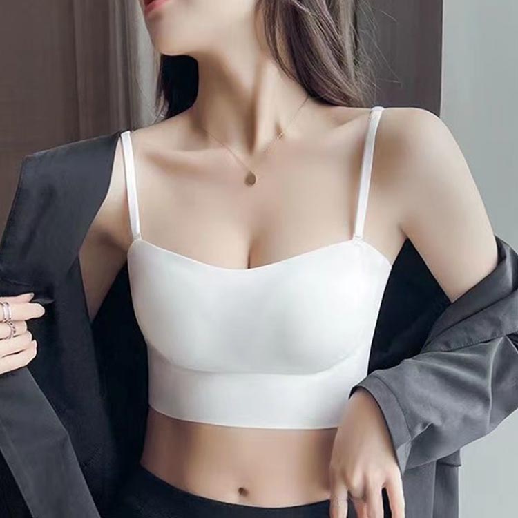 ブラトップ 小胸 ブラ 痛くない レディース タンクトップ インナー 谷間 ノンワイヤー 補正 可愛い 脇肉 背肉 ルームウェア バストアップ ノンワイヤーブラ 補正下着 おしゃれ ナチュラル盛り シンプル 春夏 ナチュラル リラックス 下着 curios-1989-10006895 CURIOS サンプル画像2