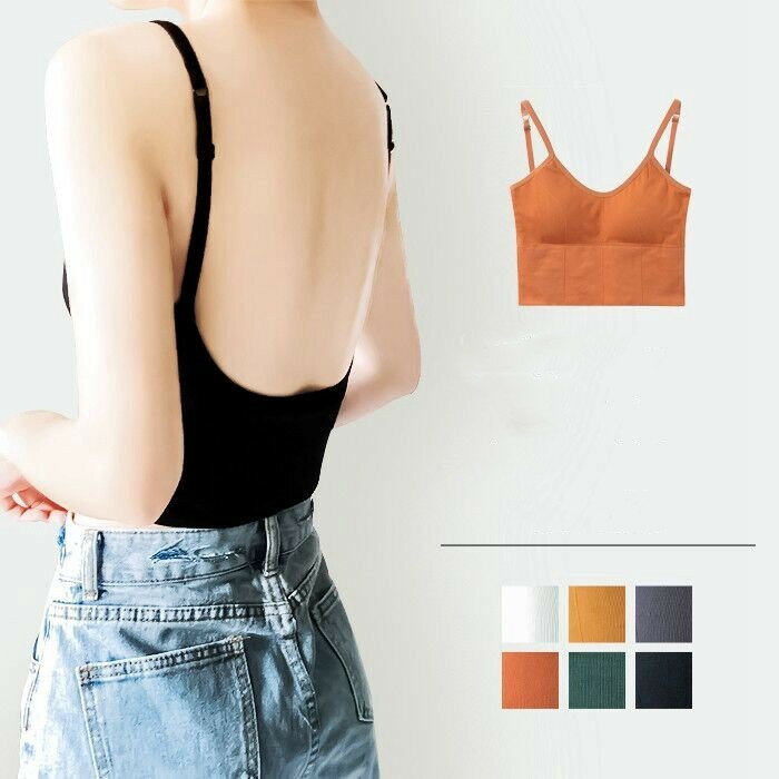 ブラジャー バックオープンブラトップ インナー タンクトップ キャミソール ブラ トップス ルームウェア レディース