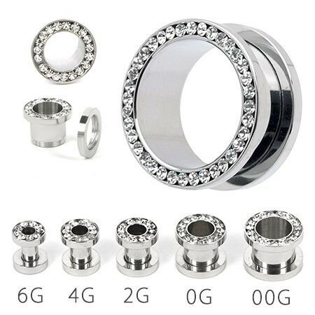 Rakuten - 6G ボディピアス 4G 2G トンネル サージカルステンレス シンプル