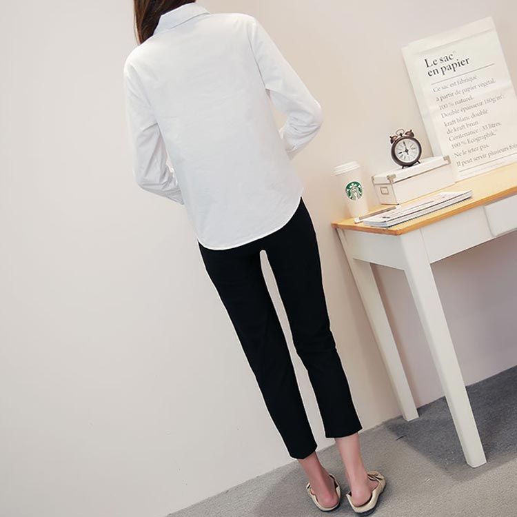 マタニティシャツ ワイシャツ マタニティ服 トップス シャツ ブラウス OL オフィス...