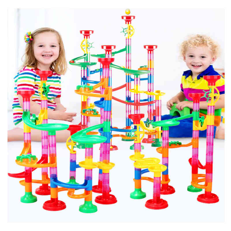 知育玩具 おもちゃ 遊具 コロコロスライダー 133pcs ころころコース ブロックスライダー 組み立て こども 子供 知育 誕生日 シースルータイプ 3才 4才 5才 プレゼント 考え力 想像力 集中力 2