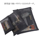 化粧ポーチ バッグ コスメポーチ メッシュポーチ メイクポーチ 化粧品小物入れ 大容量 軽い 旅行用 持ち運び コンパクト トラベルポーチ 出張 携帯 アクセサリー バッグインバッグ(4)