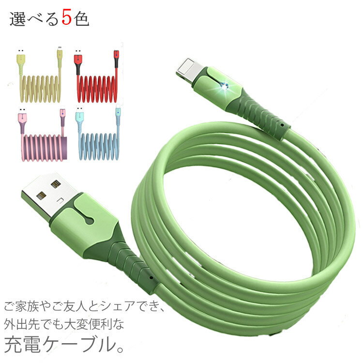 送料無料 USBケーブル 充電ケーブル 急速充電 スマホ用品 データ転送対応 Type-c Lightning スマホ充電 iPhone用 多機種対応
