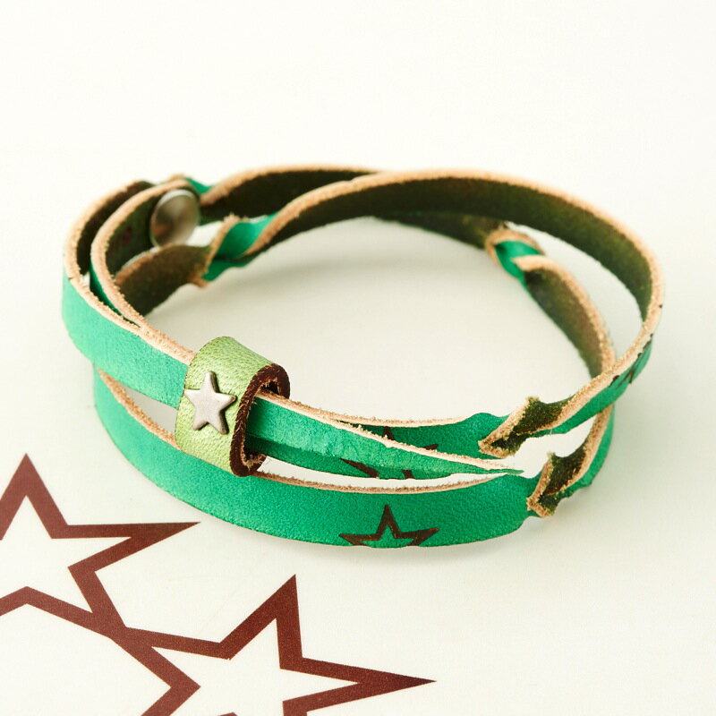 【OJAGA DESIGN オジャガデザイン】 GIENAH ブレスレット アクセサリー 二重 二重巻き 手首 革 牛革 本革 レザー プレゼント ギフト グリ...