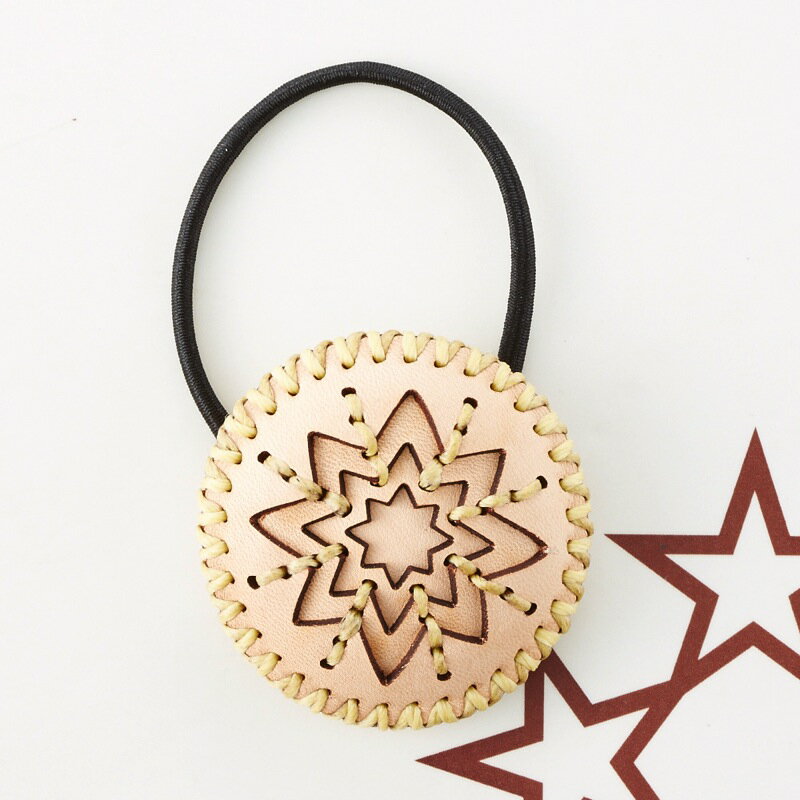 【OJAGA DESIGN オジャガデザイン】 PHOENIX ヘアゴム ヘアバンド ヘアーゴム ヘアーバンド アクセサリー 星 革 牛革 本革 レザー プレゼ...