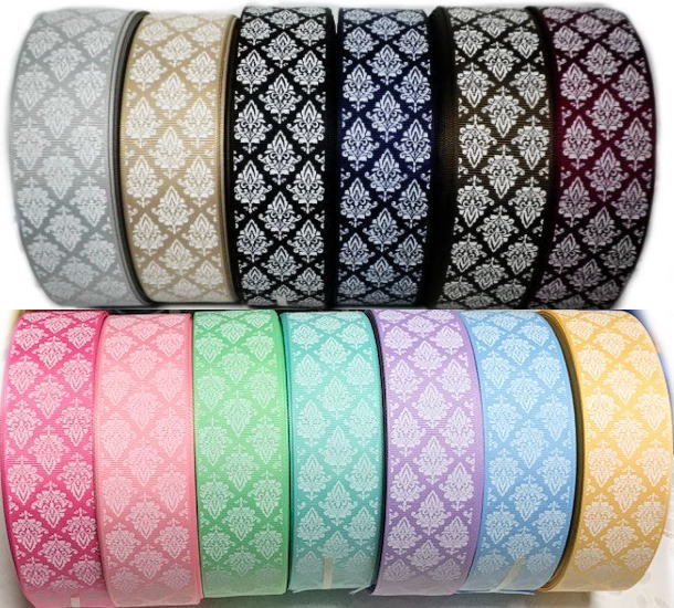 樂天商城 - 【40%OFF】ダマスク柄リボン　約38mm幅　1メートル
