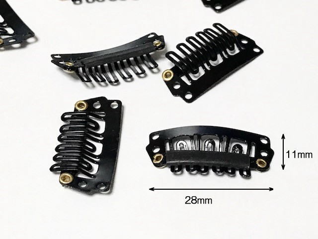 ウィッグピン ワンタッチ 2.8x1.1cm ウィッグ用ヘアクリップ 滑り止め付 10個 curly-ribbon-10000215 カーリーリボン サンプル画像2