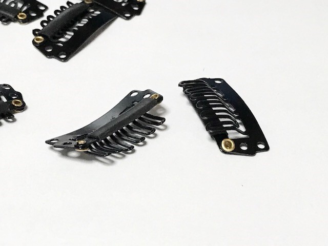 ウィッグピン ワンタッチ 2.8x1.1cm ウィッグ用ヘアクリップ 滑り止め付 10個 curly-ribbon-10000215 カーリーリボン サンプル画像3