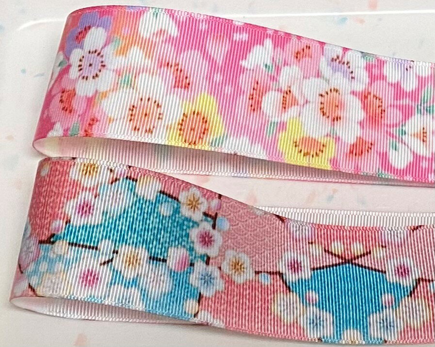 【和柄】プリントリボン約38mm幅1メートル