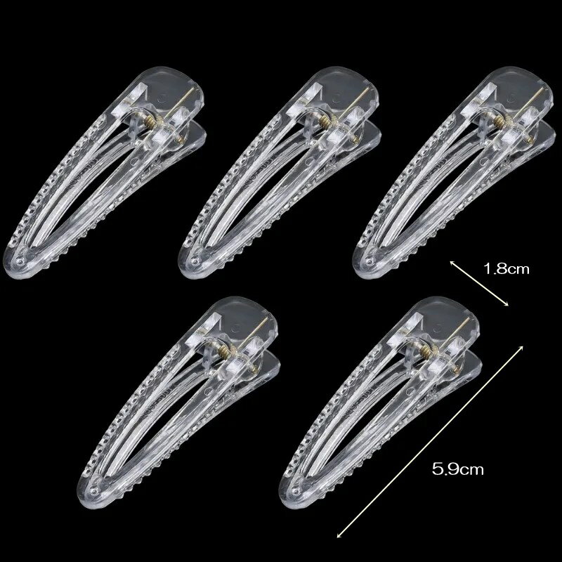 5.9cm透明ヘアクリップ 4個