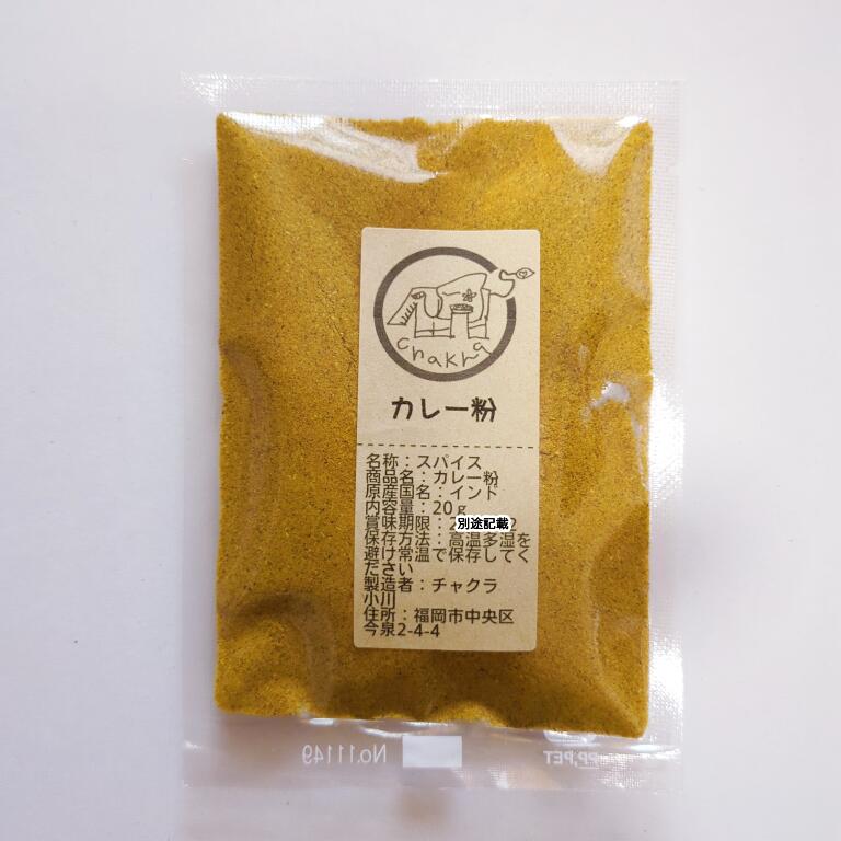 カレー粉(curry powder) 20g 少量なので使いやすい スパイス 小袋 使い切り