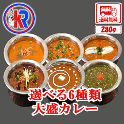 【送料無料】12種から選べる インドカレー6食 家族　非常食　ご当地　健康　スパイス　インドカレー　簡単調理　子供　自宅　本格　湯煎　痩身　母の日　父の日　お中元　ギフト