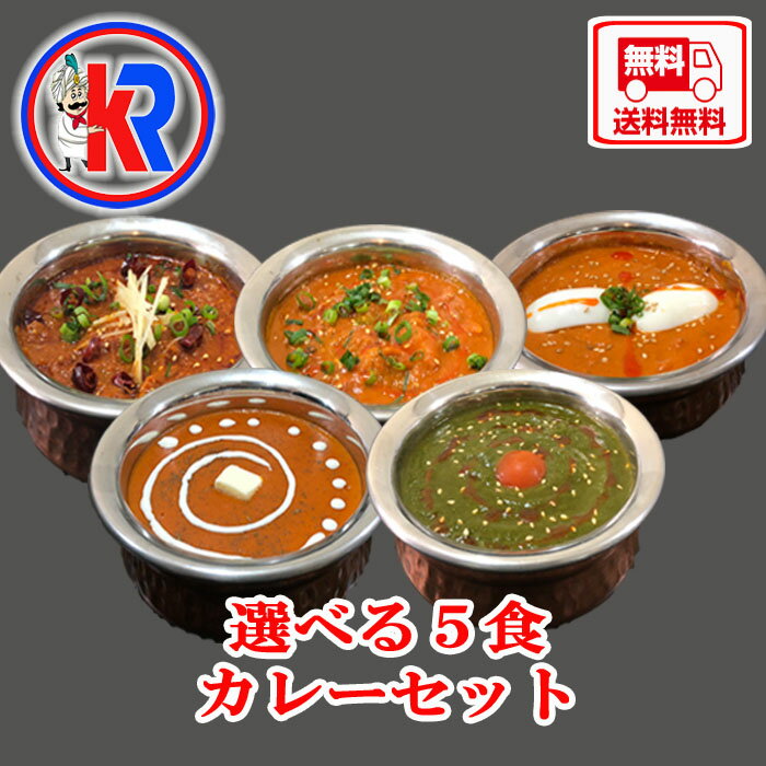 【送料無料】12種から選べる インドカレー5食 家族　非常食　ご当地　健康　スパイス　インドカレー　簡単調理　子供　自宅　本格　湯煎　痩身　母の日　父の日　お中元　ギフト