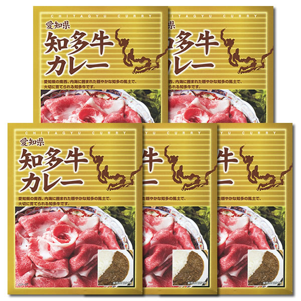 愛知県 知多牛カレー 200g 1人前 5食まとめ買いセット ご当地カレー