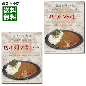 【ポスト投函送料無料】横浜中華カレー　四川担々カレー 200g×2食お試しセット