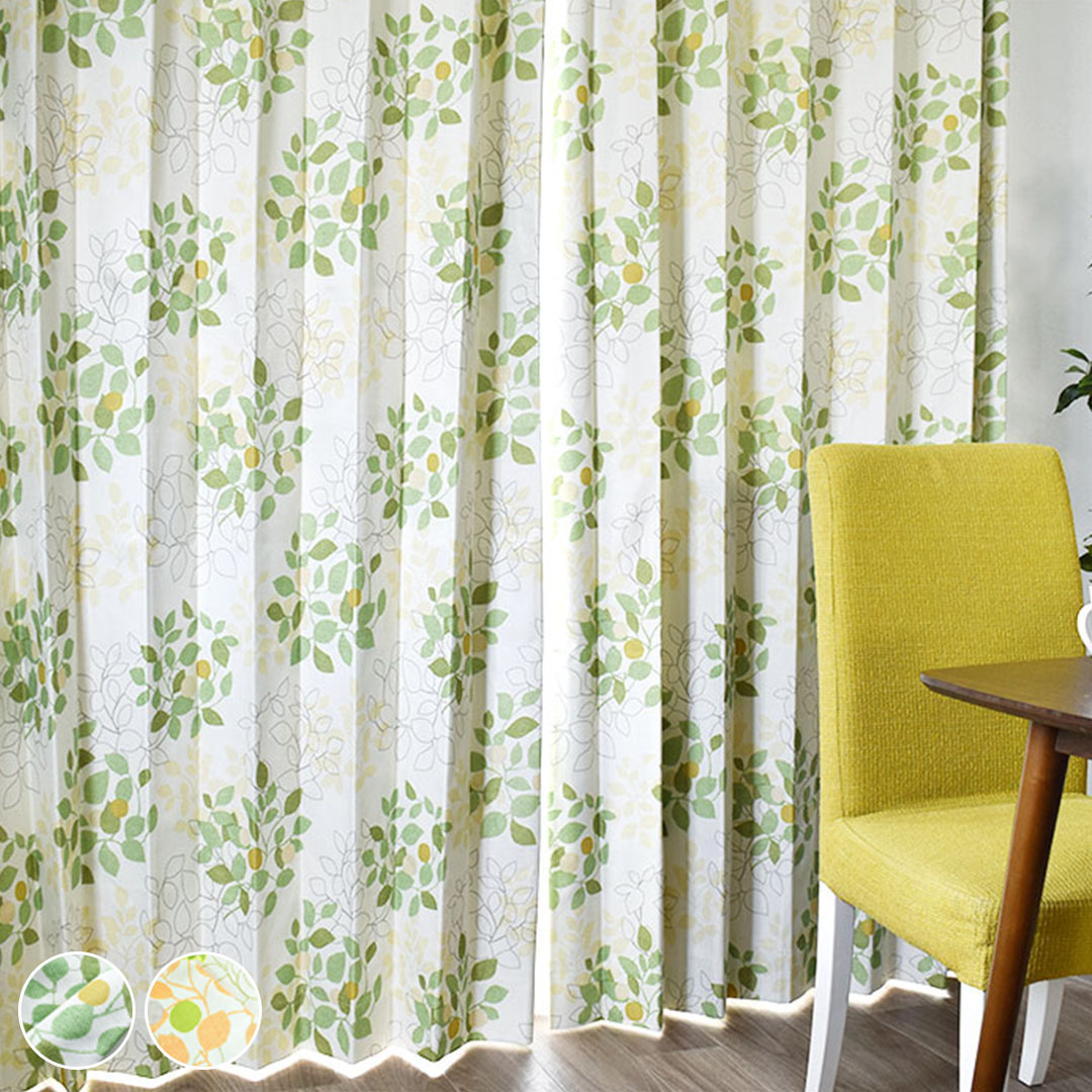 樂天商城 - 【サンプル生地】 完全遮光カーテン｜リーフブーケット