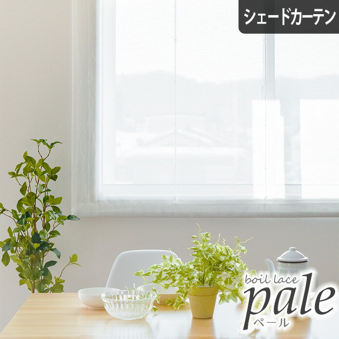 Rakuten - 【4000円OFFクーポン配布】シェードカーテン レースカーテン ペール オーダー 小窓 腰窓 出窓 ローマンシェード おしゃれ かわいい 生地 ホワイト 白 無地 ボイルレース 日本製 シンプル 洗える 透け感
