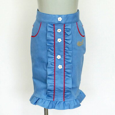 Tight Skirt - 【BANANACHIPS｜60%OFF】バナナチップス パイピングデニムスカート 子供服 キッズ ボトムス ペンシルスカート タイトスカート 女児 120cm 女の子 バナチ セール SALE 半額以下