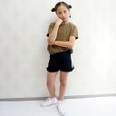 ドット柄半袖Tシャツ 水玉 ブラウン 子供服 キッズ ユニセックス トップス 100 110 120 130 140 クスクスオリジナルブランド 綿100%