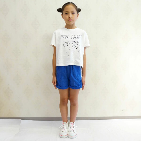 【Giggle 50%OFF SALE】ギグル スタープリント半袖Tシャツ 白 ホワイト 子供服 キッズ ユニセックス ト..