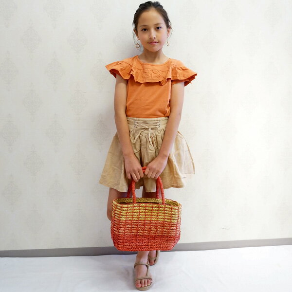 【Giggle 50%OFF SALE】ギグル レースアップリボンスカート ベージュ 子供服 キッズ 女の子 ボトムス g..