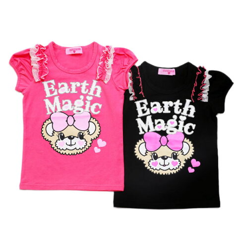 [2019夏セール商品50％OFF]EARTH MAGIC マフィーフェイスプリント 半袖 Tシャツ【セール商品のため代引き対象外】【合計11,000円(税込)以上お買い上げで送料無料】