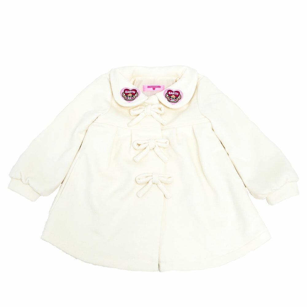 【2/1 プライスダウン】【2020秋冬セール商品 30％OFF EARTHMAGIC アースマジック】 Aライン メルトンコート 女の子 子供服 アウター 100cm 110cm 120cm 130cm 140cm オフシロ