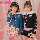 【EARTHMAGIC正規取扱店】アースマジック 2024秋 ライナー付4wayセーラーGジャン マフィー 女児 女の子 子供服 キッズ アウター ブルゾン ジャンパー 黒 ブラック 青 ブルー 110cm 120cm 130cm 140cm