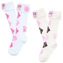 【EARTHMAGIC正規取扱店】アースマジック 2024秋 日本製 折り返しアーガイルハイソックス マフィー アクセサリー 女児 女の子 子供服 キッズ 白 ...