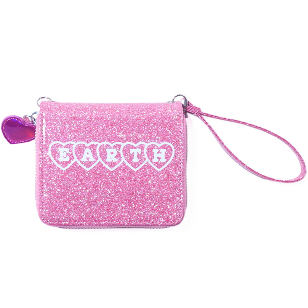 【EARTHMAGIC正規取扱店】アースマジック 2025春 グリッターマフィーウォレットバッグ アクセサリー 女児 女の子 子供服 キッズ 財布 二つ折り 2