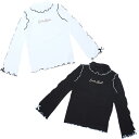 【EARTHMAGIC正規取扱店】アースマジック 2025秋 メロウテレコタートル長袖Tシャツ 女児 女の子 子供服 キッズ トップス 100cm 110cm 120cm 130cm 140cm 白 ホワイト 黒 ブラック