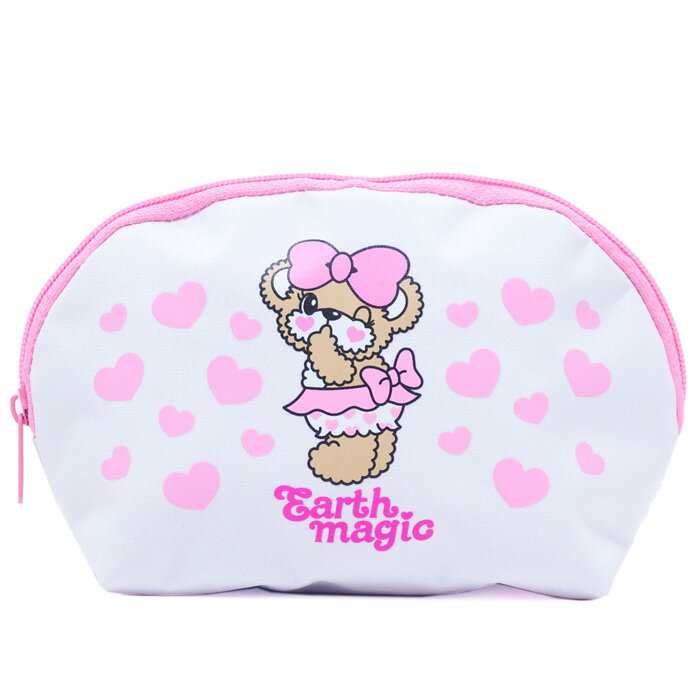 【EARTHMAGIC正規取扱店】アースマジック ハートマフィープリントシェル型ポーチ 女児 女の子 子供服 ママバッグ コスメポーチ マルチポーチ